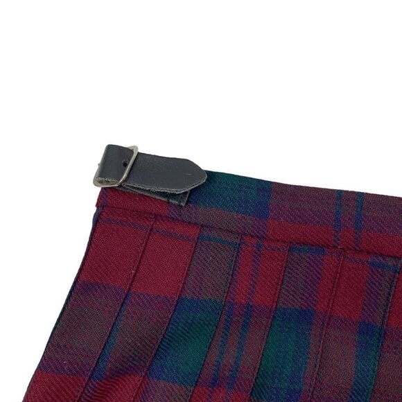 The Edinburgh Woollen Mill Made in Great Britain 100% New Wool Plaid Wrap Skirt - Picture 6 of 7